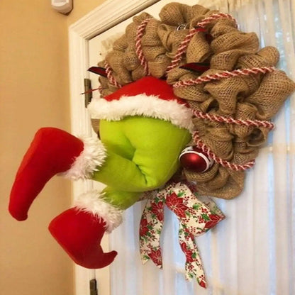 Christmas Thief Wreath，Christmas Elf Leg Wreath，