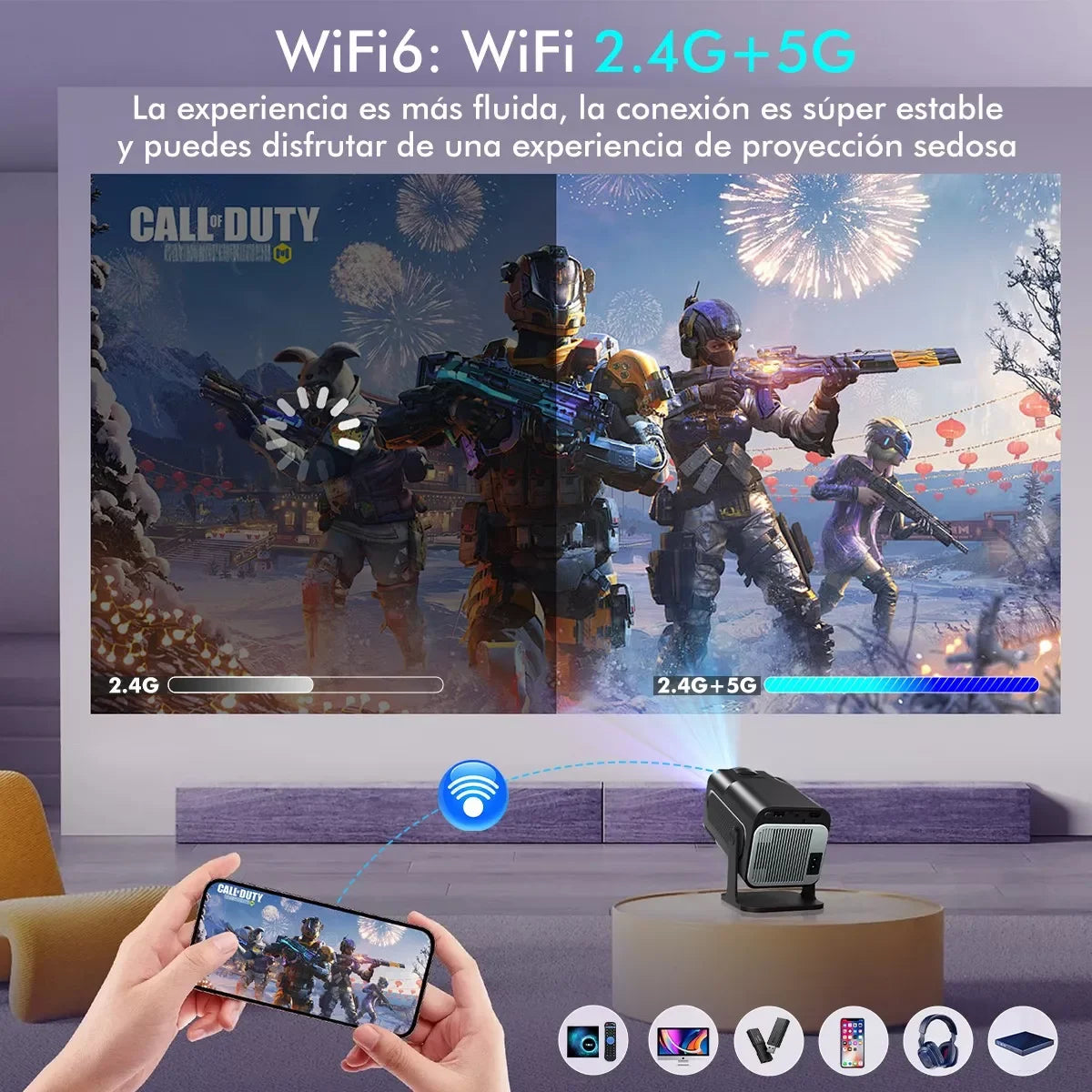 Portable Projector 1080p Professional