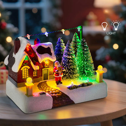 Christmas Village Scene Collectible Building with Lights