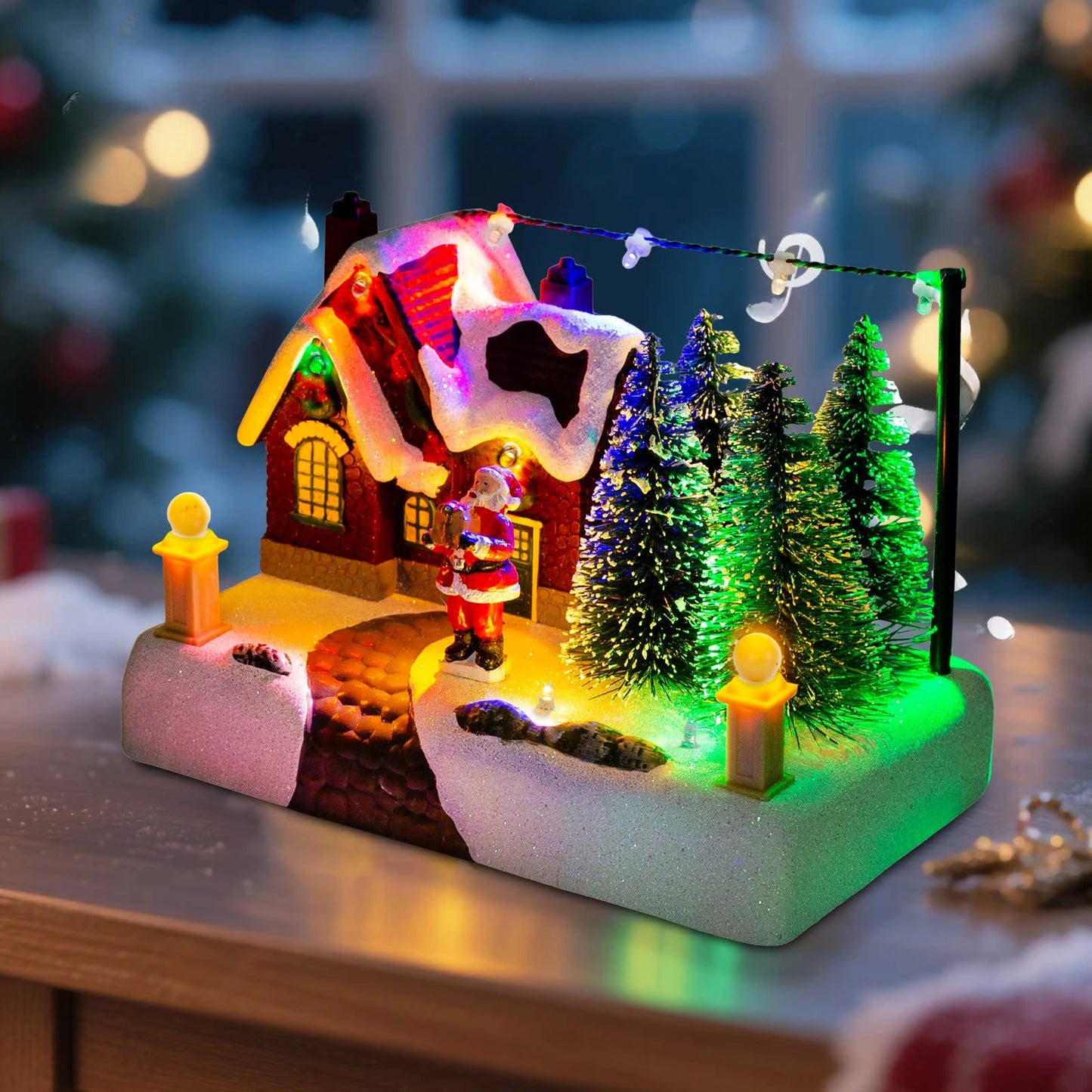 Christmas Village Scene Collectible Building with Lights