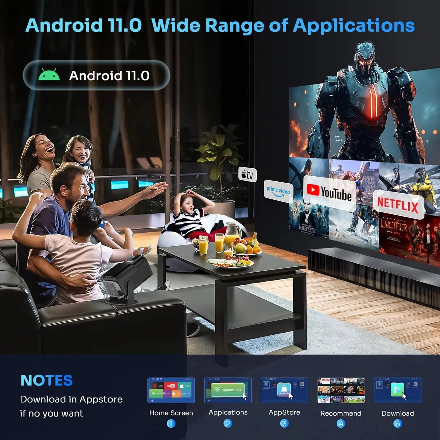 Portable Projector 1080p Professional