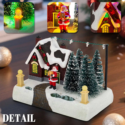 Christmas Village Scene Collectible Building with Lights