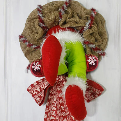 Christmas Thief Wreath，Christmas Elf Leg Wreath，
