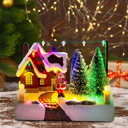 Christmas Village Scene Collectible Building with Lights